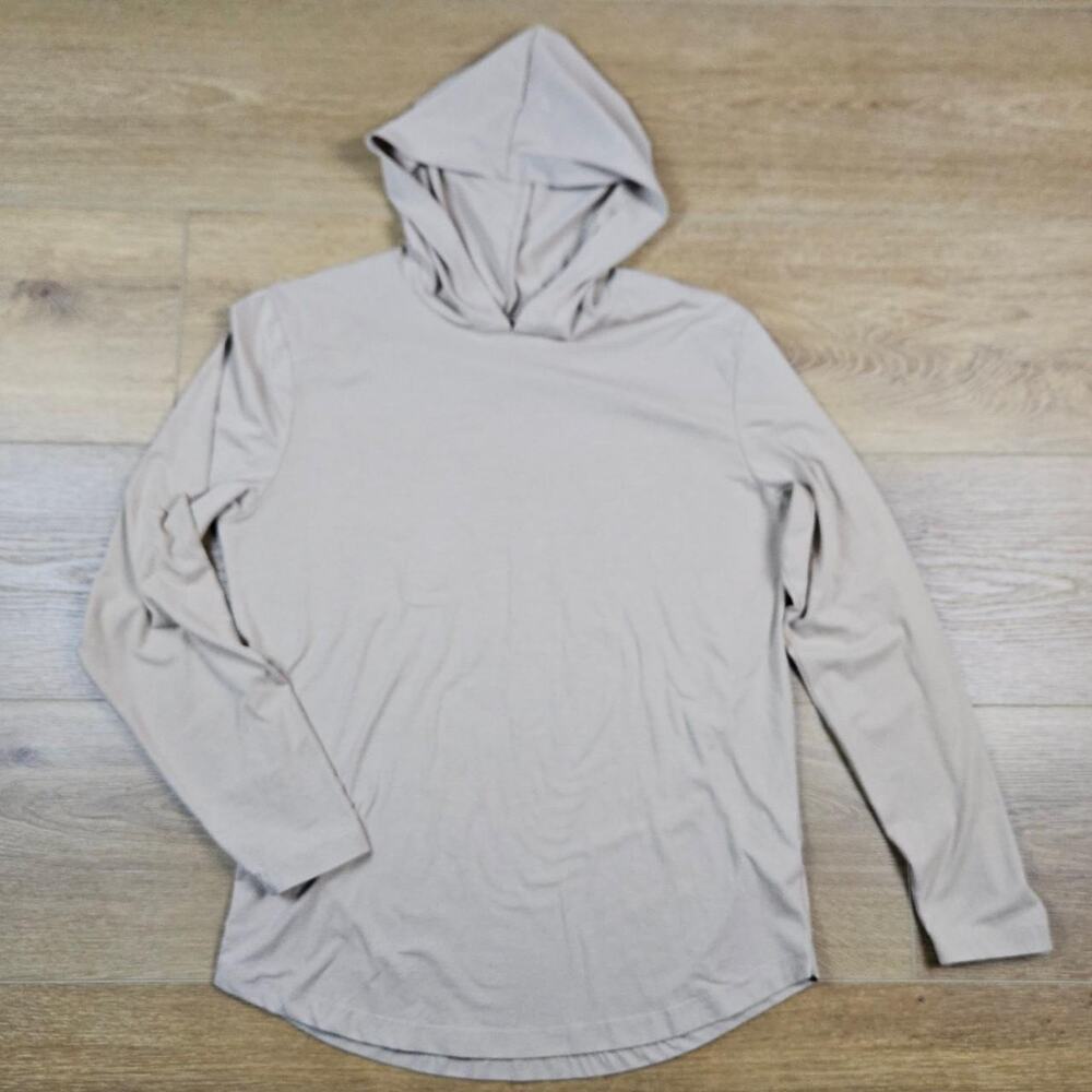 CUTS Clothing PYCA Pro Curve Hem Lightweight Hoodie Tan Beige Mens Large